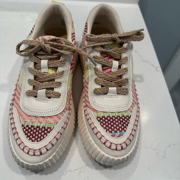 Dolce Vita Beige and Pink Multicolor Sneakers--only worn a few times! Like new! - Picture 2 of 7